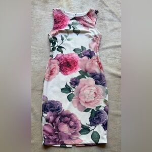 Premier Dress with Pink and Purple Floral Design